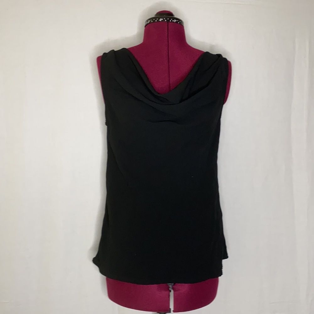 Isaac Mizrahi Black Cowl Neck Blouse